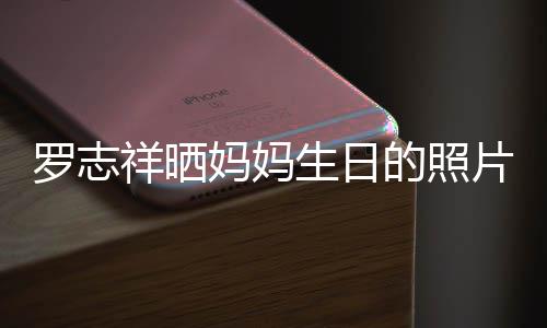 为母片 趴体妈妈的照罗志庆生祥晒开心组18人生日